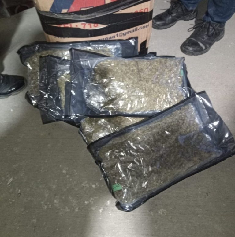 OCUPAN 12 PAQUETES DE MARIHUANA Y 33 ENVASES LLENOS DE COCAÍNA EN MUELLE, AILA E INPOSDOM