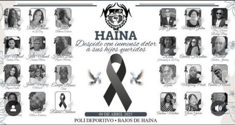 HAINA: Hubo funeral colectivo para 25 que murieron en Jet Set